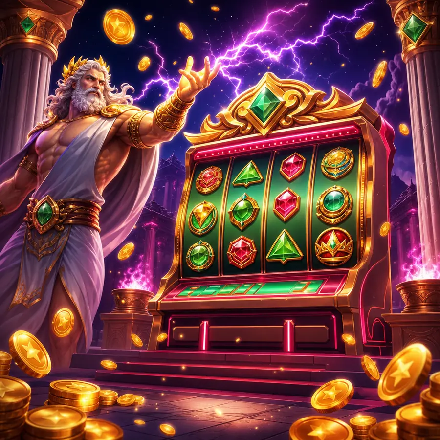 Ilustrasi edukasi untuk Katalog Slot & RTP: Wayang Reelkeeper Menyusun Data Game